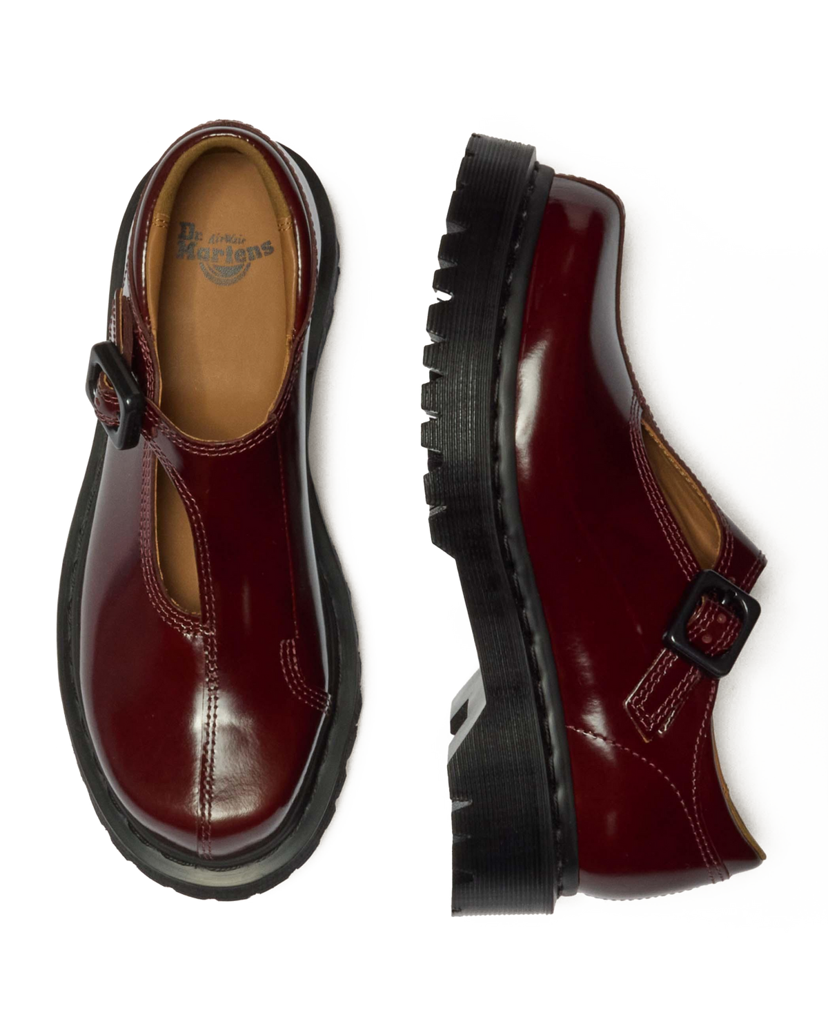 Rejena Mary Jane Lacquered Leather Shoes - view 3