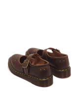 Mary Jane Flower Crazy Horse Leather Shoes - view 6