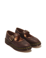 Mary Jane Flower Crazy Horse Leather Shoes - view 5