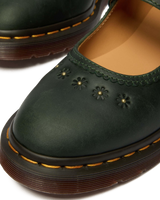 Mary Jane Flower Crazy Horse Leather Shoes - view 2