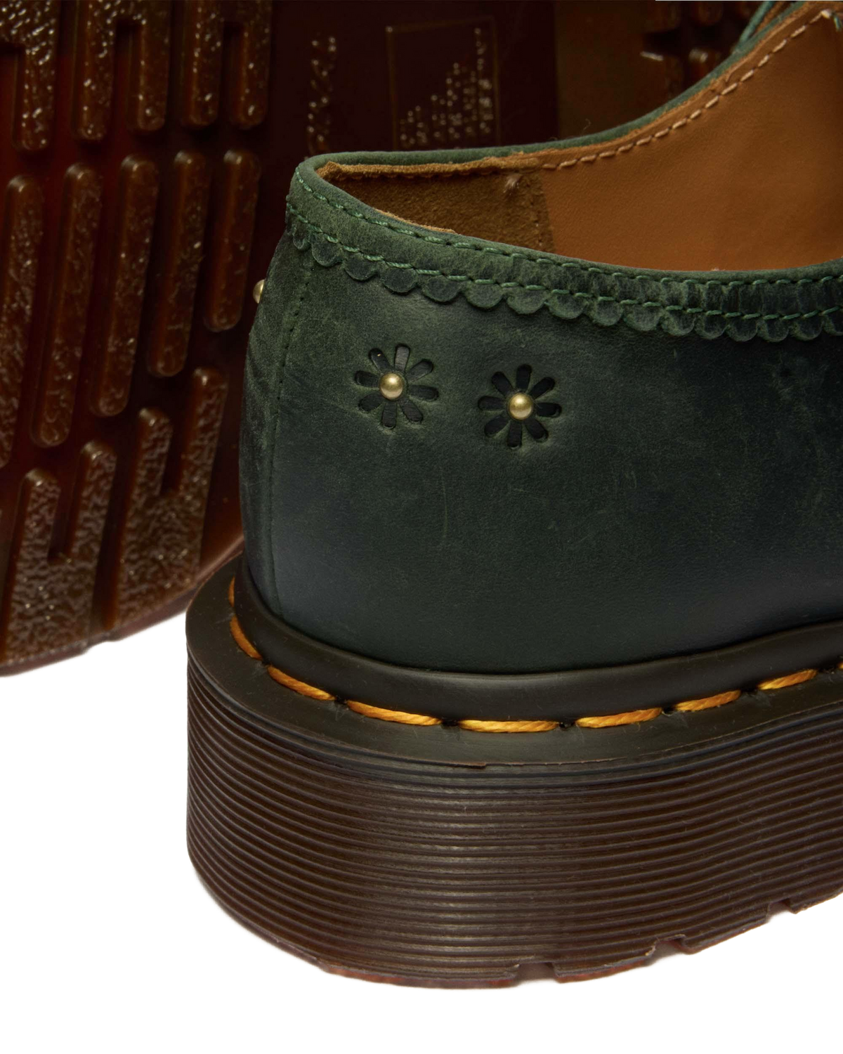 Mary Jane Flower Crazy Horse Leather Shoes - view 7