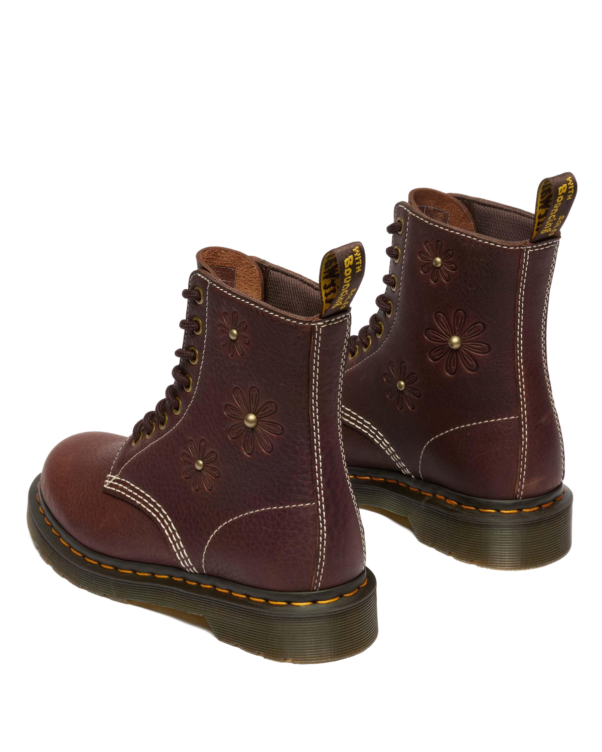 1460 Pascal Flower Grizzly Leather Boots - view 5