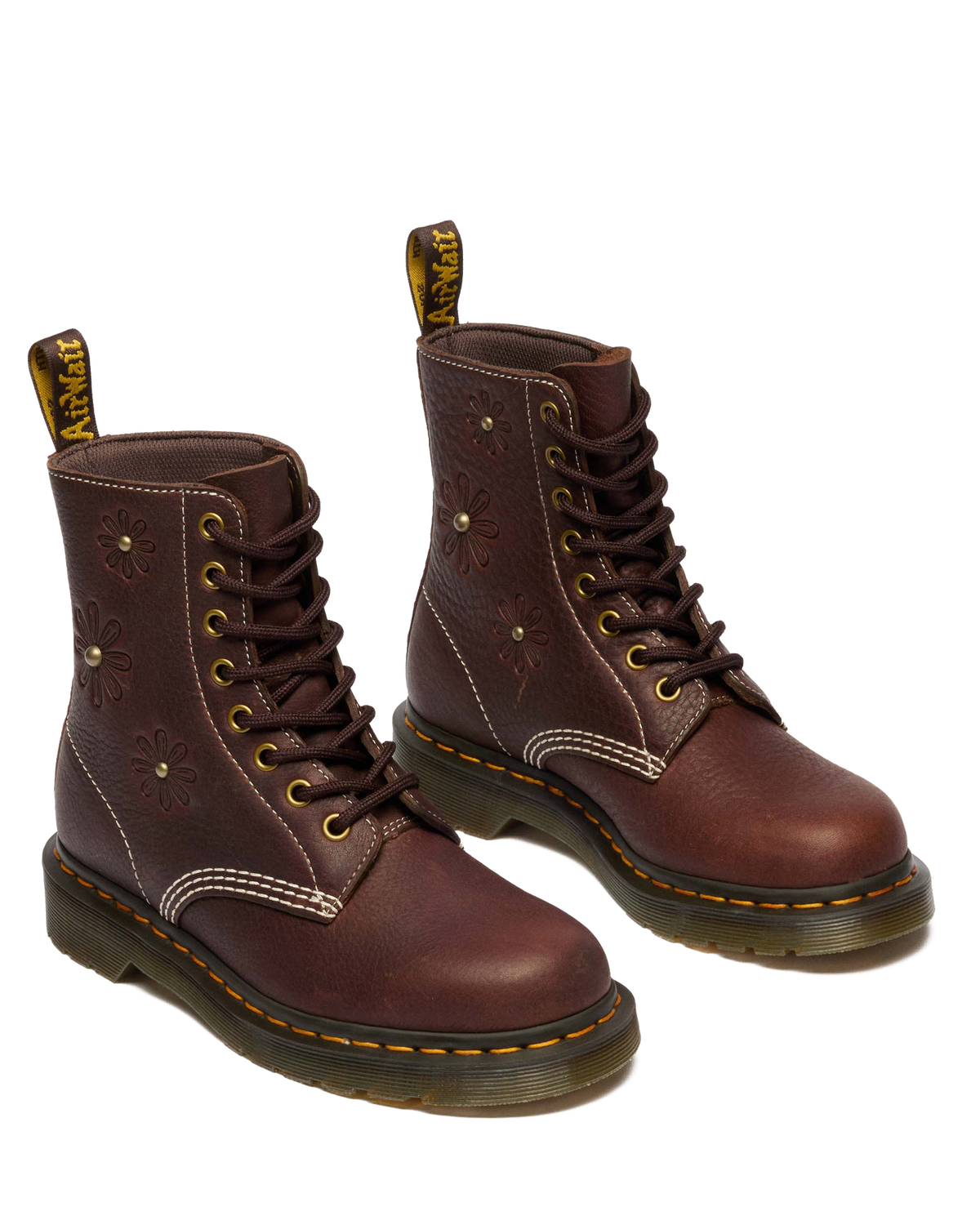 1460 Pascal Flower Grizzly Leather Boots - view 4
