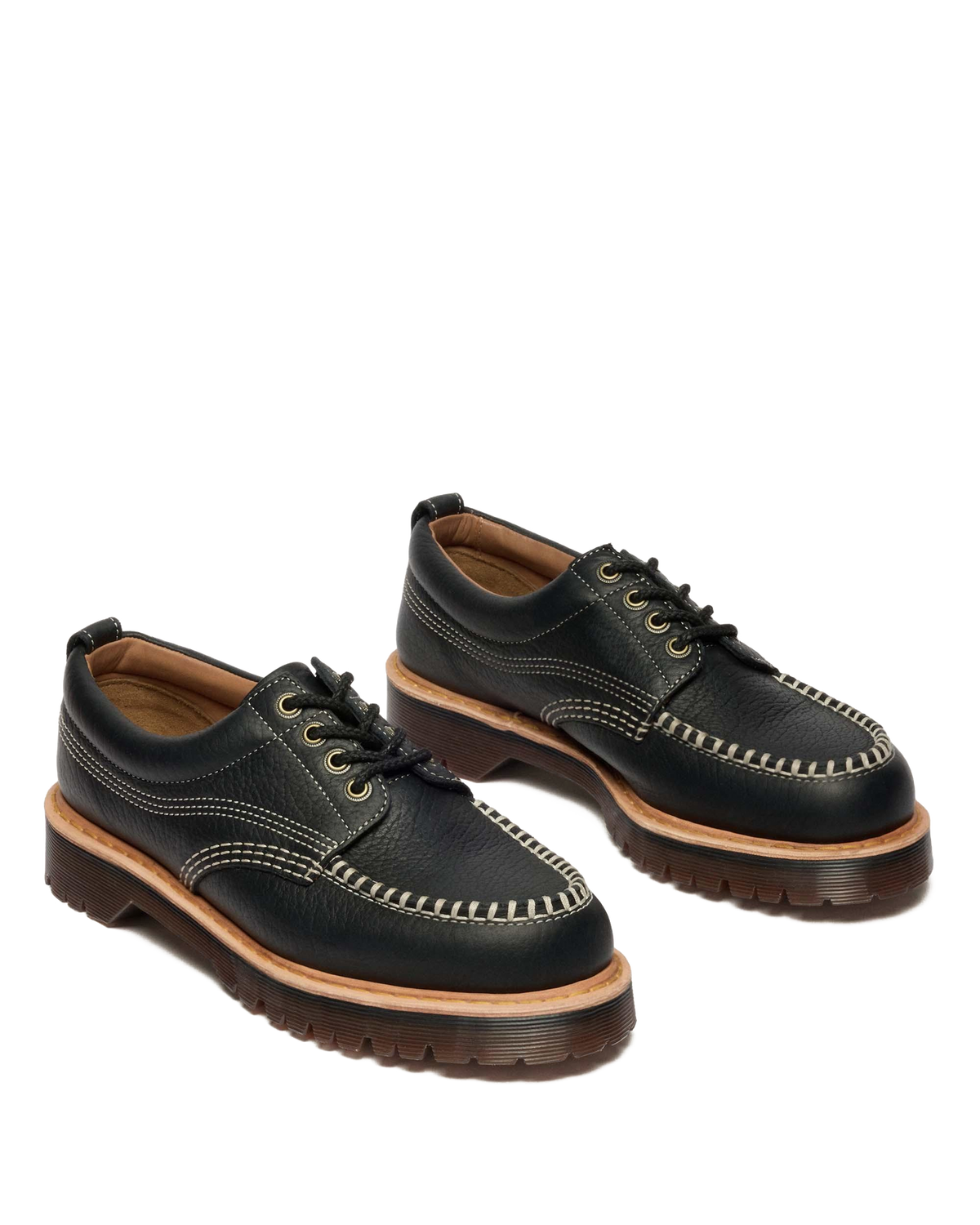 Lowell Wild Grain Leather Moc Toe Shoes - view 4