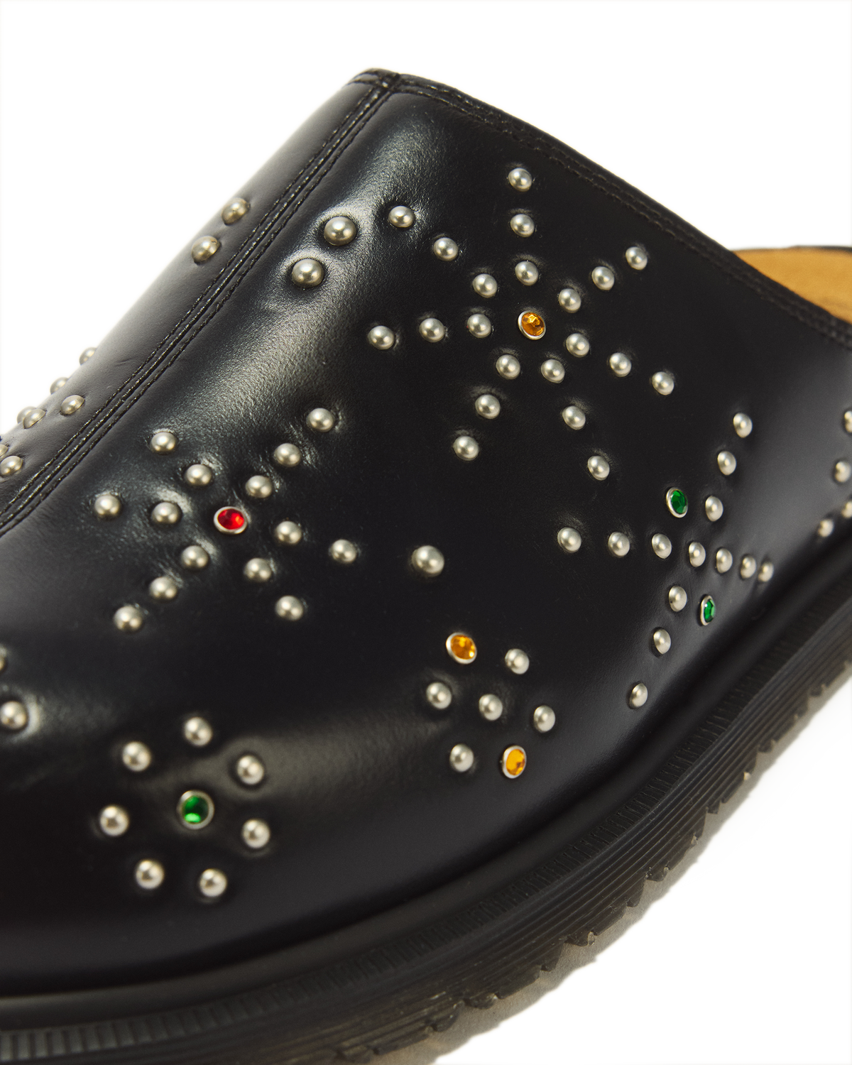 San Studded Leather Mules - view 3