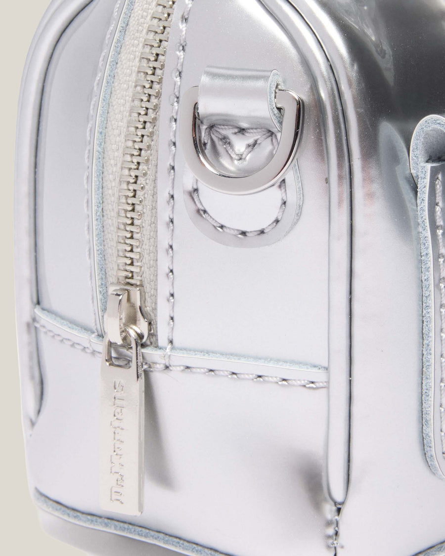 Mini Top Handle Bag Bag Silver Metallic Patent Lamper - view 2