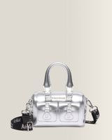 Mini Top Handle Bag Bag Silver Metallic Patent Lamper - view 1