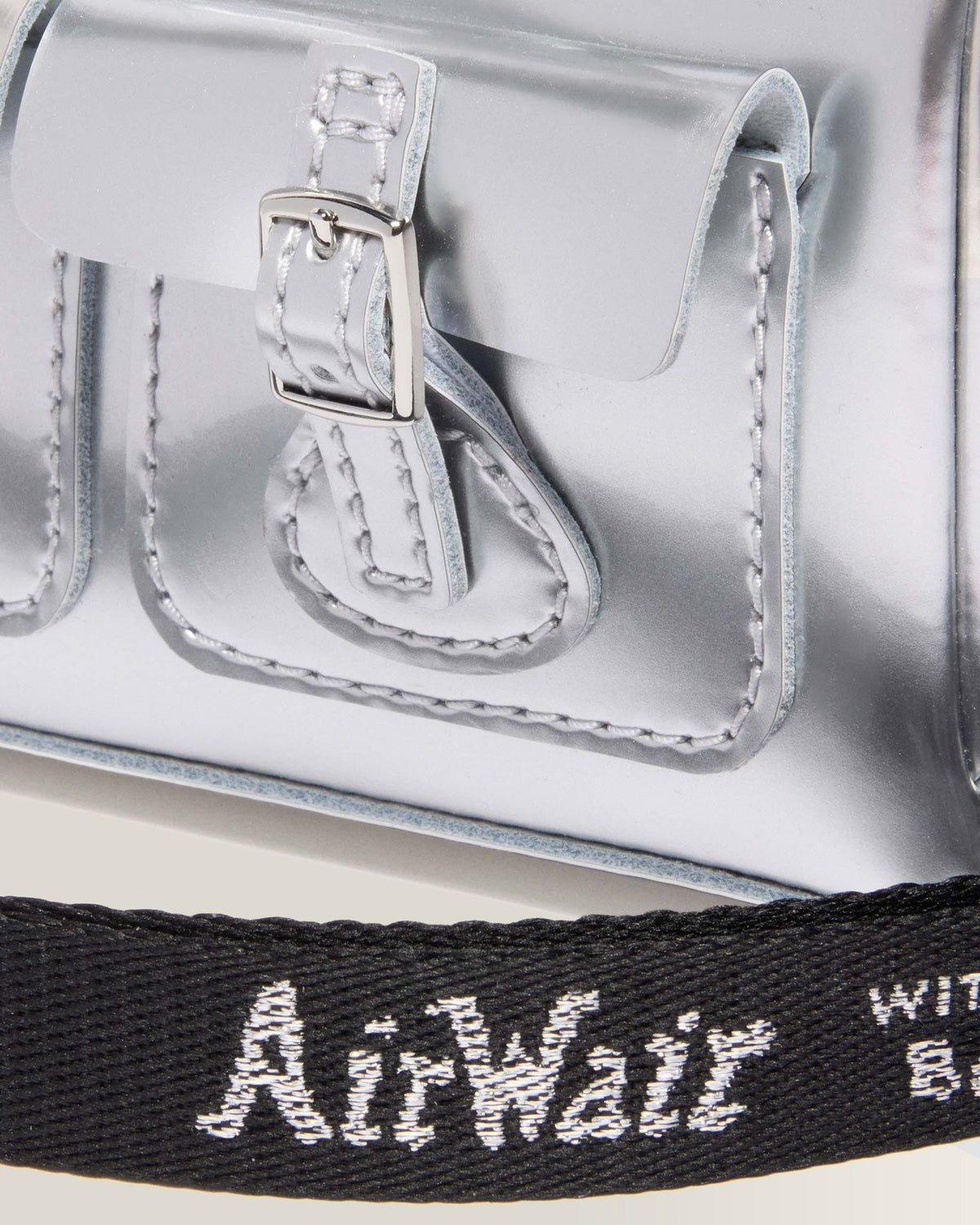 Mini Top Handle Bag Bag Silver Metallic Patent Lamper - view 8