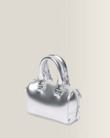 Mini Top Handle Bag Bag Silver Metallic Patent Lamper - view 7