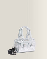 Mini Top Handle Bag Bag Silver Metallic Patent Lamper - view 5