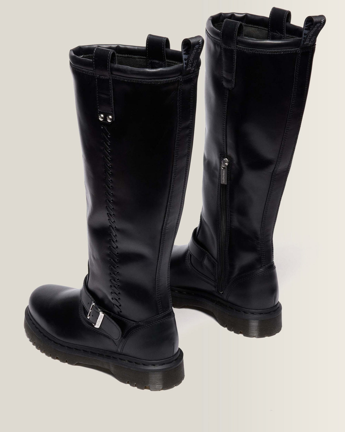 Anistone Knee High Orleans Leather Biker Boots - view 4
