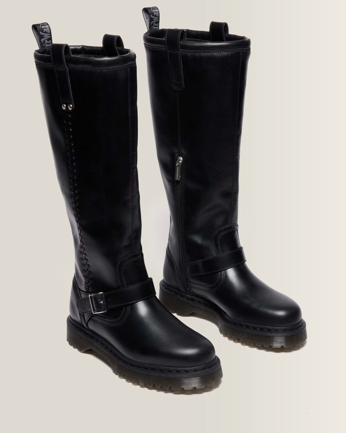 Anistone Knee High Orleans Leather Biker Boots - view 3