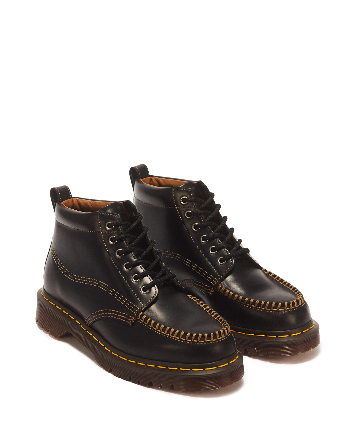 LOWELL CHUKKA MOC TOE LEATHER ANKLE BOOTS - view 6
