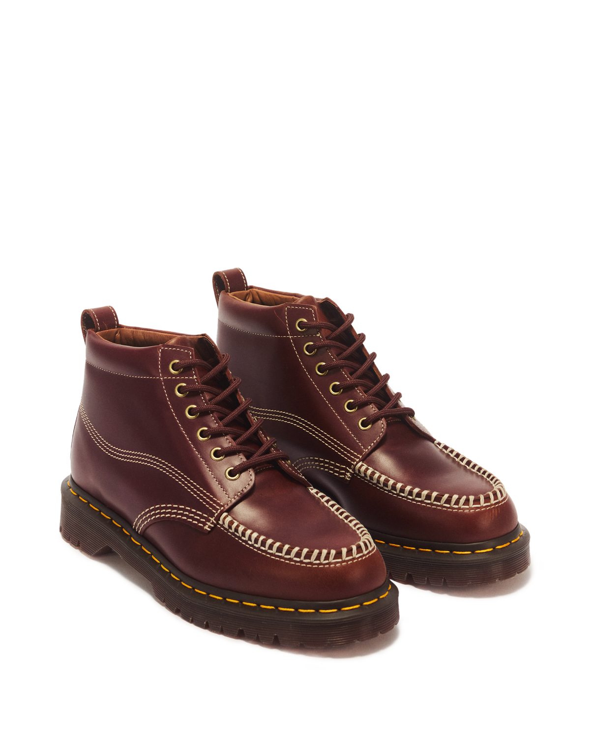 LOWELL CHUKKA MOC TOE LEATHER ANKLE BOOTS - view 5