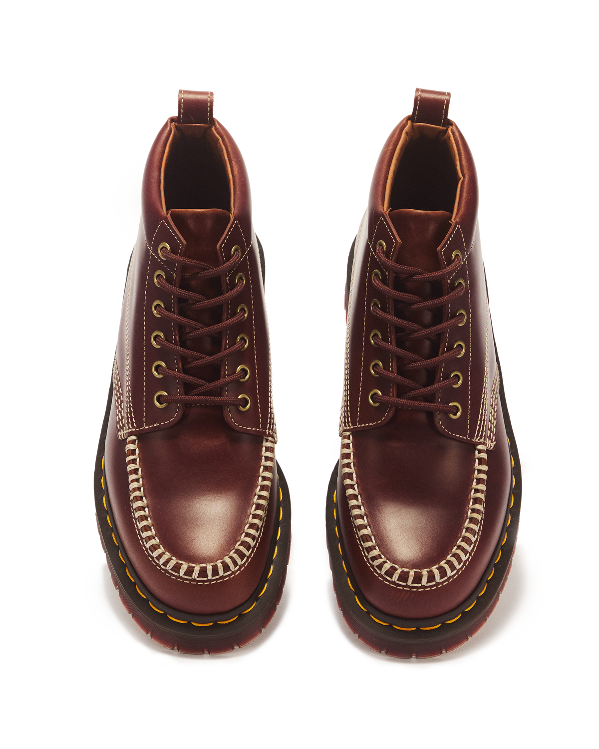 LOWELL CHUKKA MOC TOE LEATHER ANKLE BOOTS - view 4