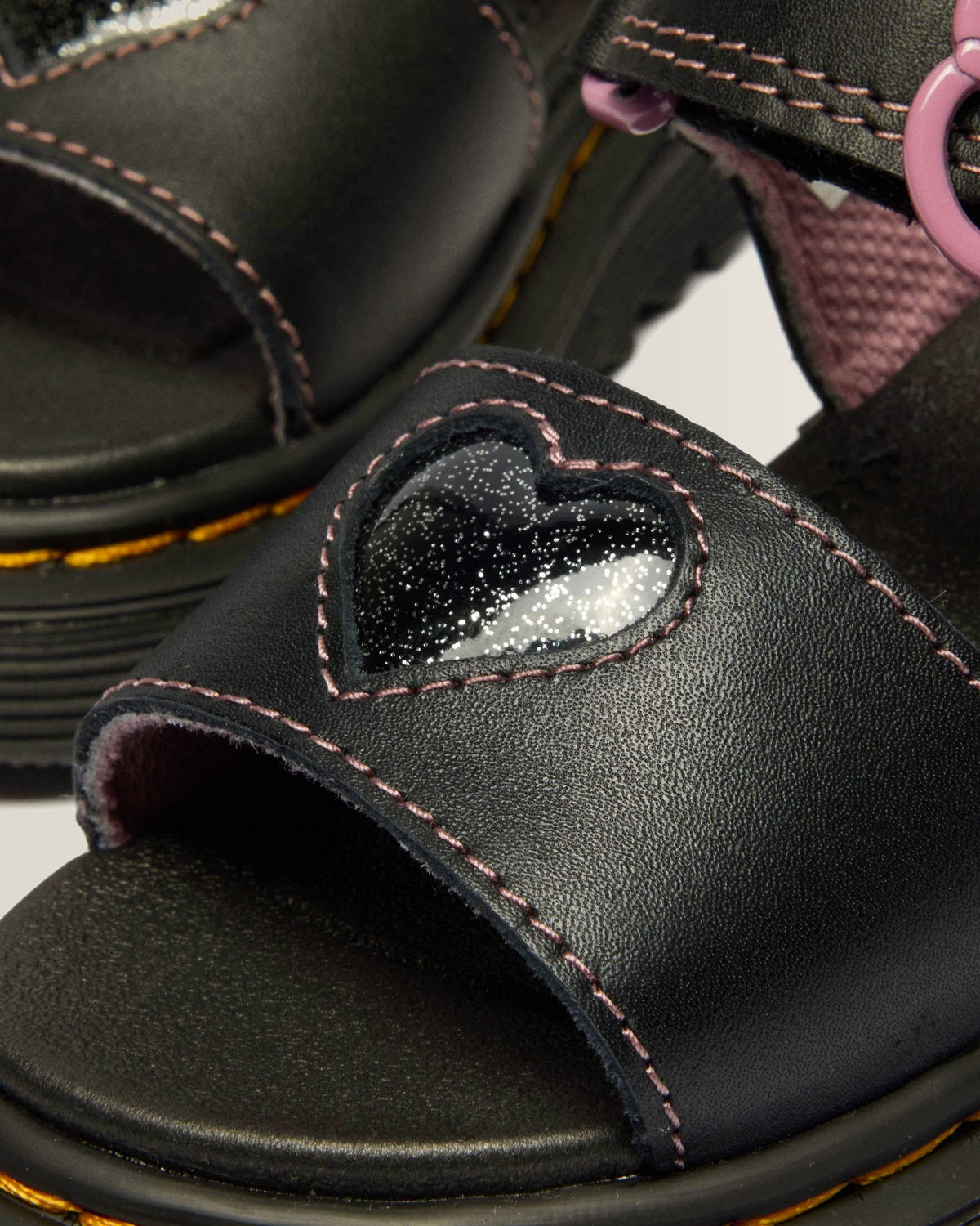 Toddler Marlowe II Glitter Heart Leather Strap Shoes - view 7