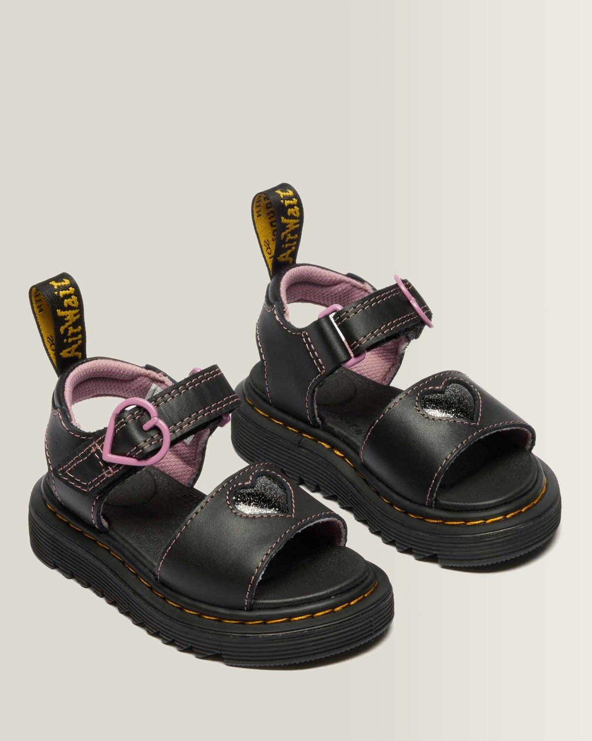 Toddler Marlowe II Glitter Heart Leather Strap Shoes - view 4