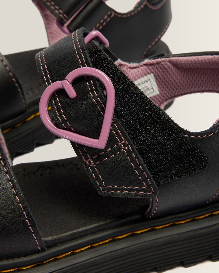 Junior Marlowe II Glitter Heart Leather Strap Shoes - view 2