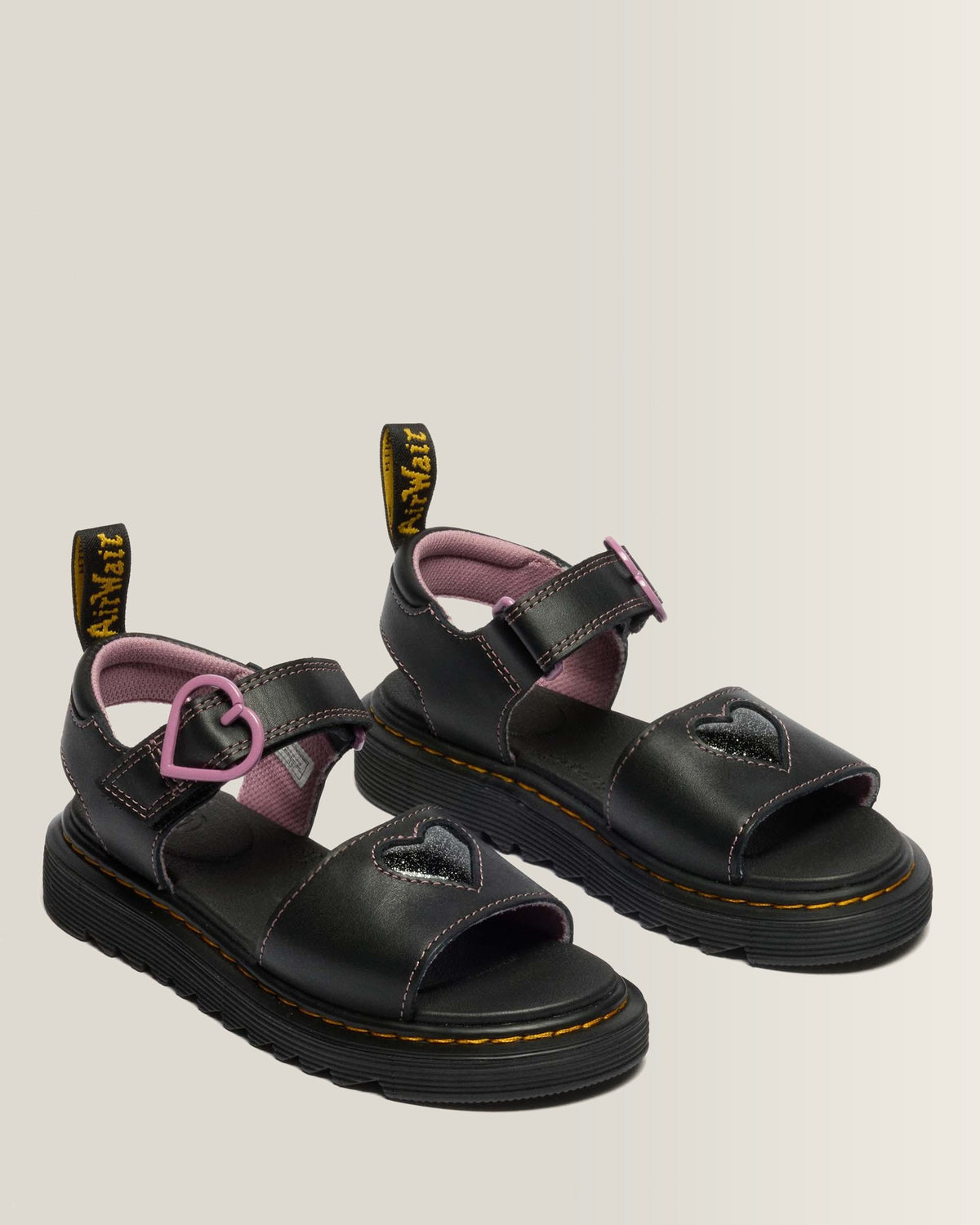 Junior Marlowe II Glitter Heart Leather Strap Shoes - view 4
