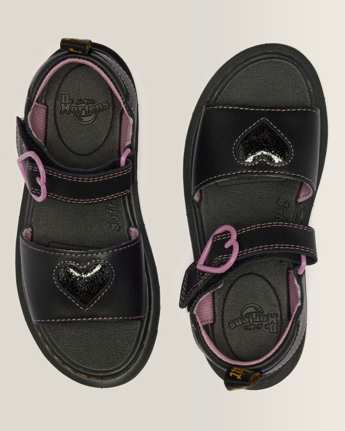 Junior Marlowe II Glitter Heart Leather Strap Shoes - view 3