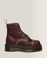 Sinclair Flower Grizzly Leather Platform Boots - view 1