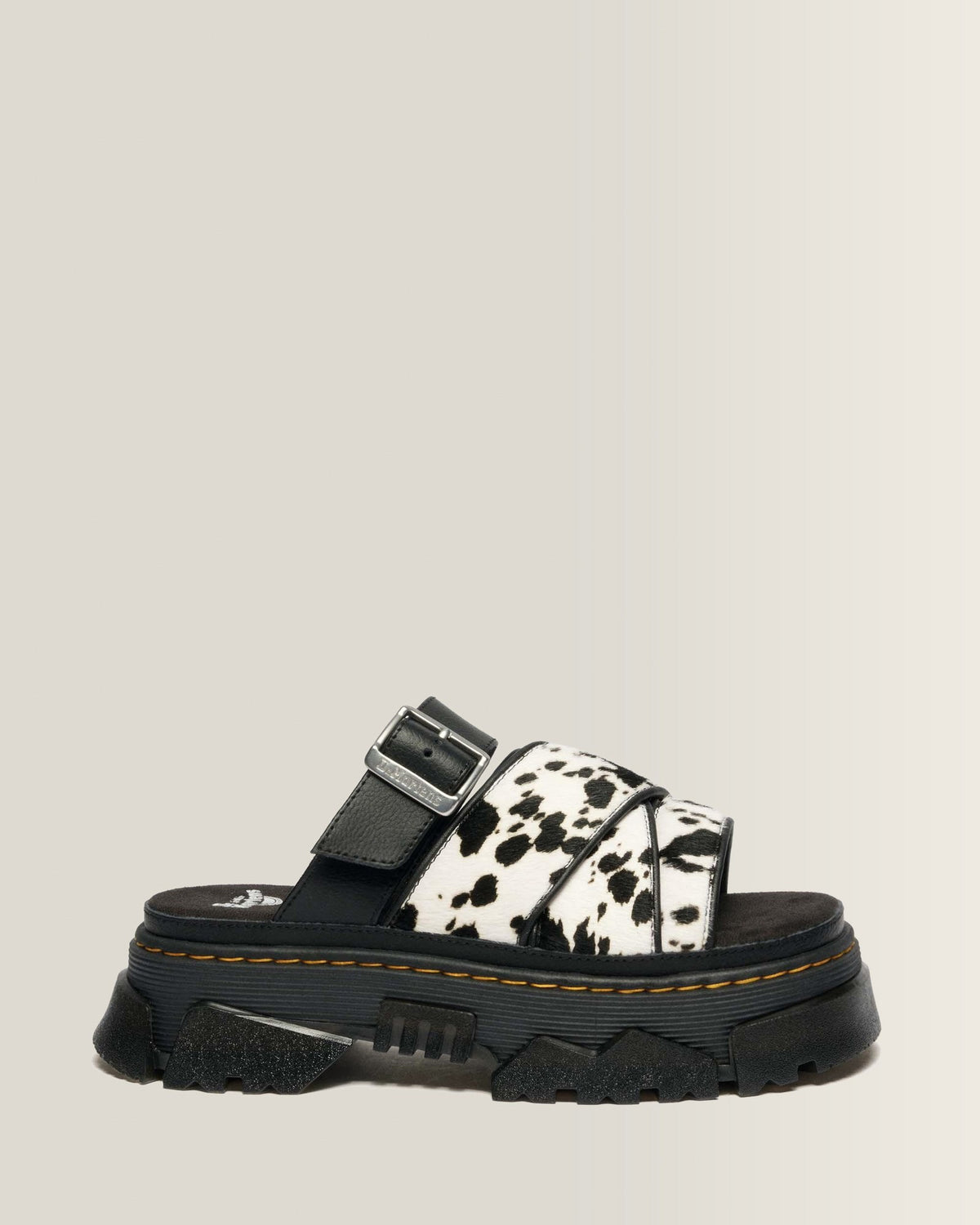 Mattison Slide Dalmatian Hair On Leather Sandals - view 1