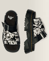 Mattison Slide Dalmatian Hair On Leather Sandals - view 3