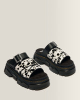 Mattison Slide Dalmatian Hair On Leather Sandals - view 4