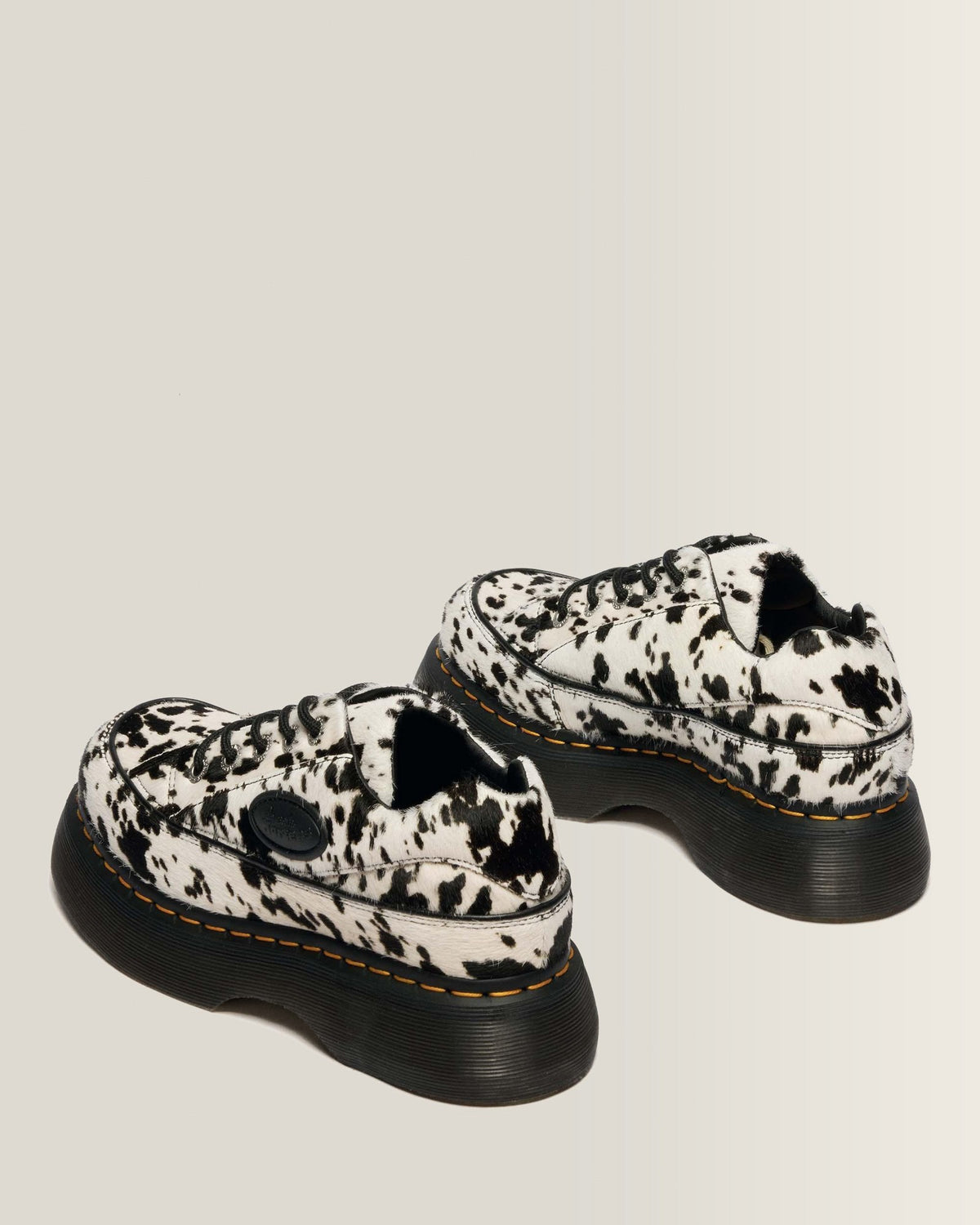 Buzz 5-Eye Dalmatian Hair On Leather Shoes - view 5