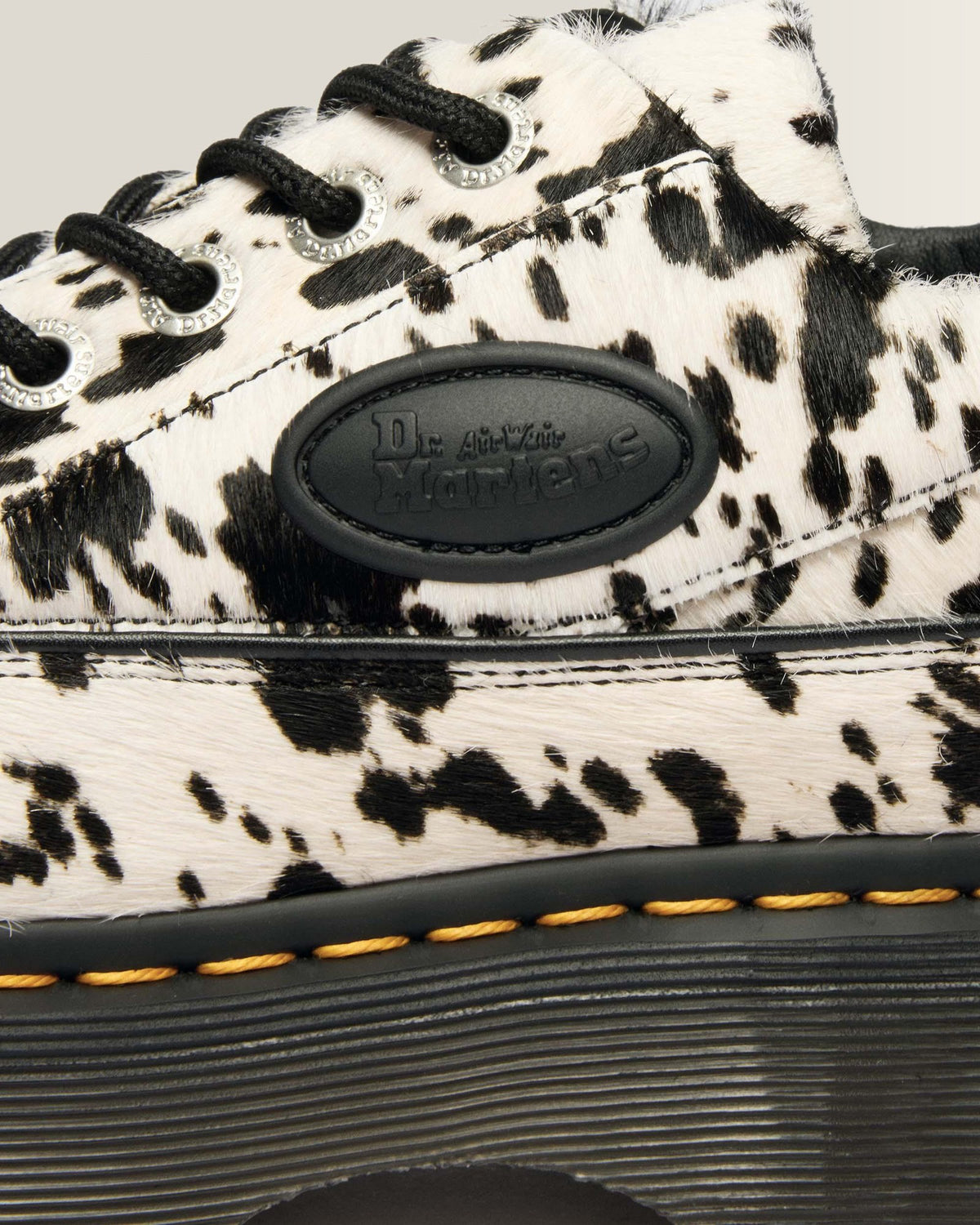 Buzz 5-Eye Dalmatian Hair On Leather Shoes - view 2