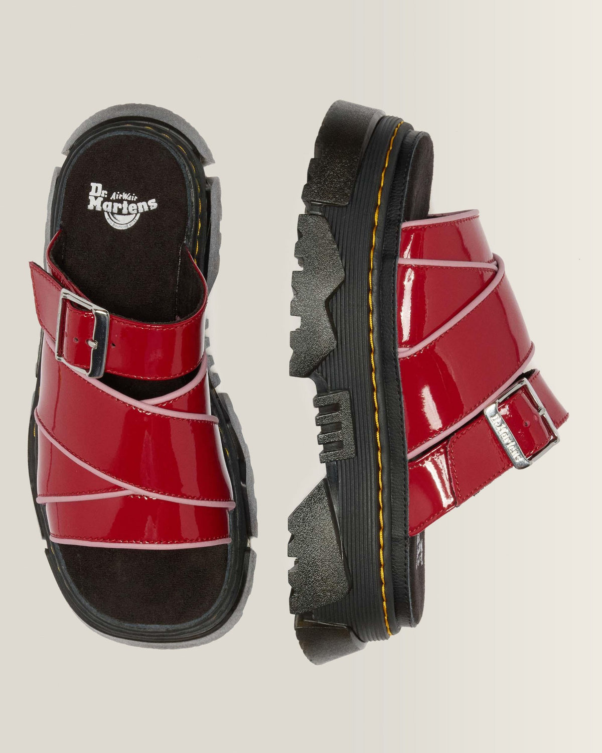 Mattison Slide Soft Patent Leather Sandals - view 3