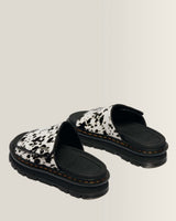 Zebzag Dalmatian Hair On Leather Platform Slides - view 5