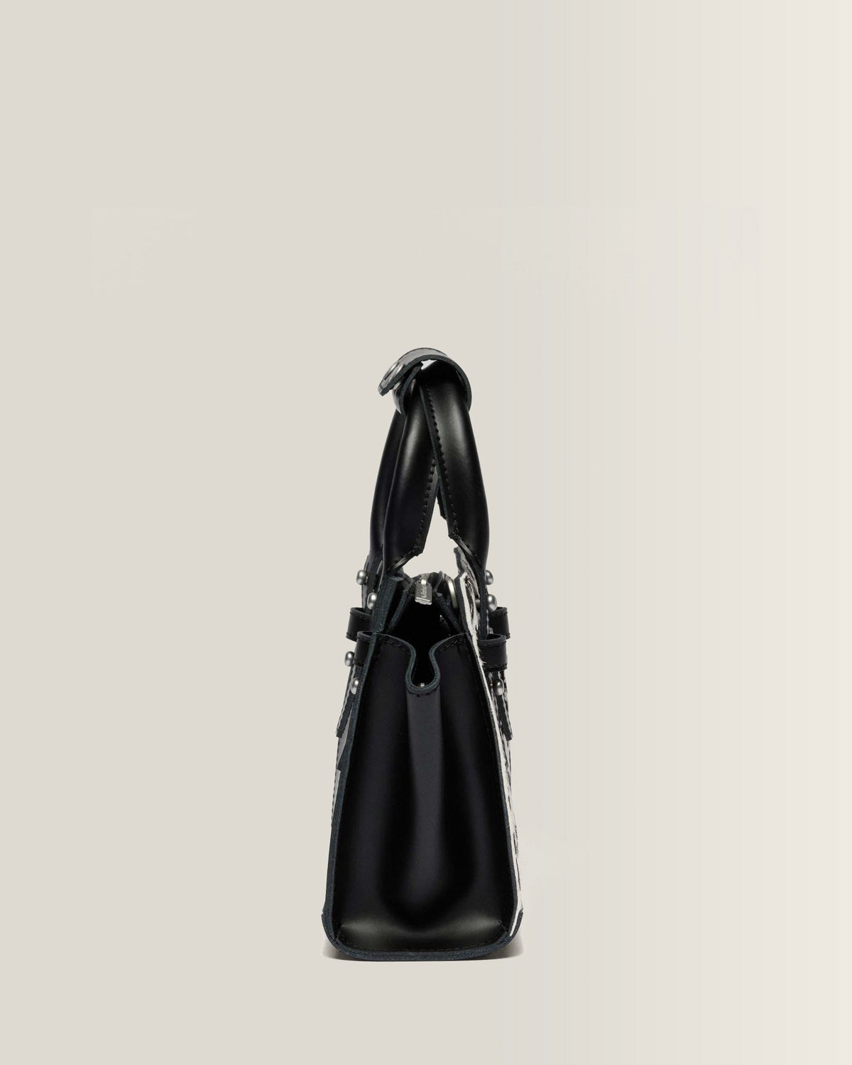 Extra Small Dalmatian Hair On Leather Tote Bag - view 3