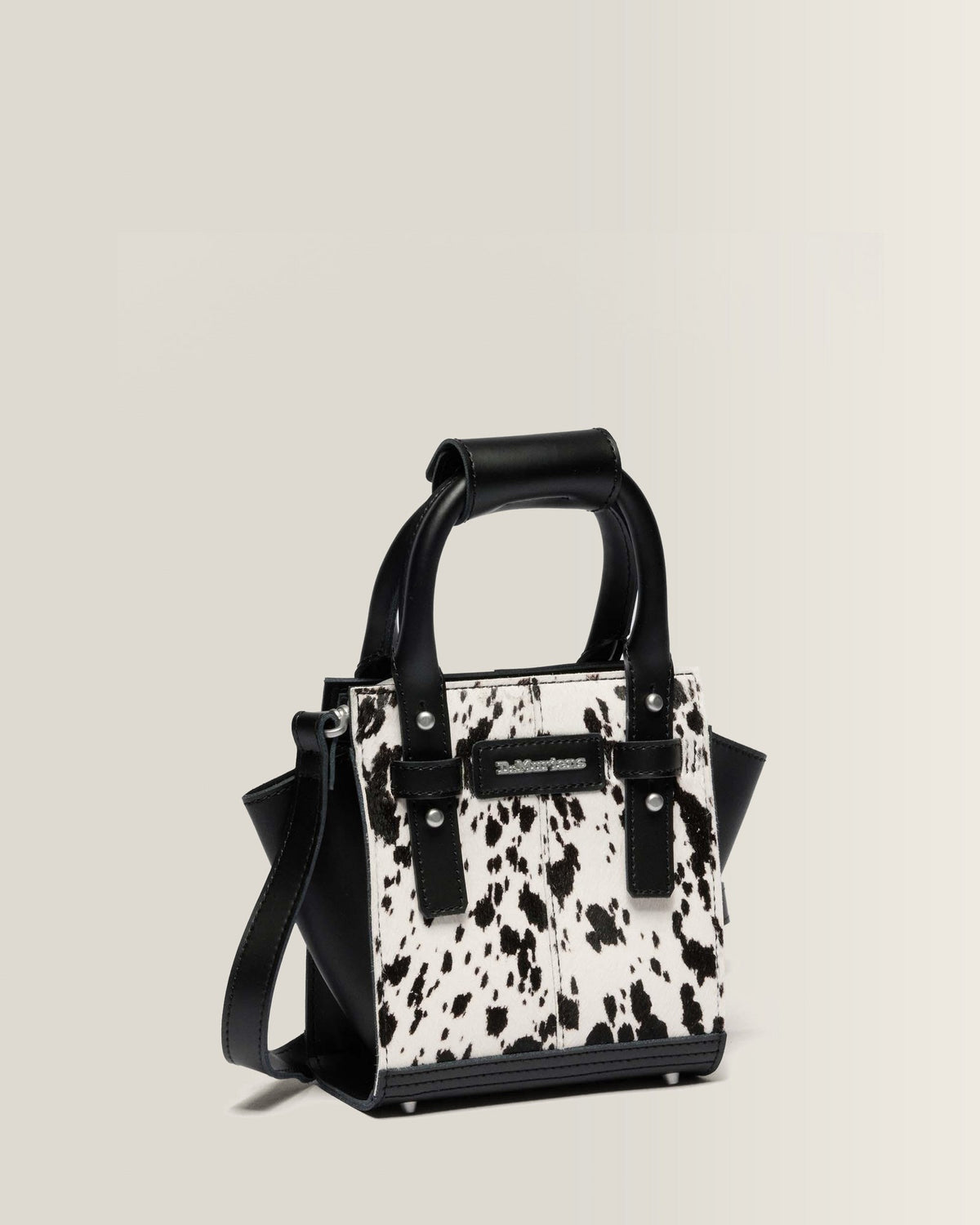 Extra Small Dalmatian Hair On Leather Tote Bag - view 5