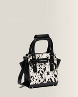 Extra Small Dalmatian Hair On Leather Tote Bag - view 5