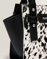 Extra Small Dalmatian Hair On Leather Tote Bag - view 8