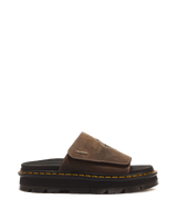 Zebzag Flower Crazy Horse Leather Slides - view 1
