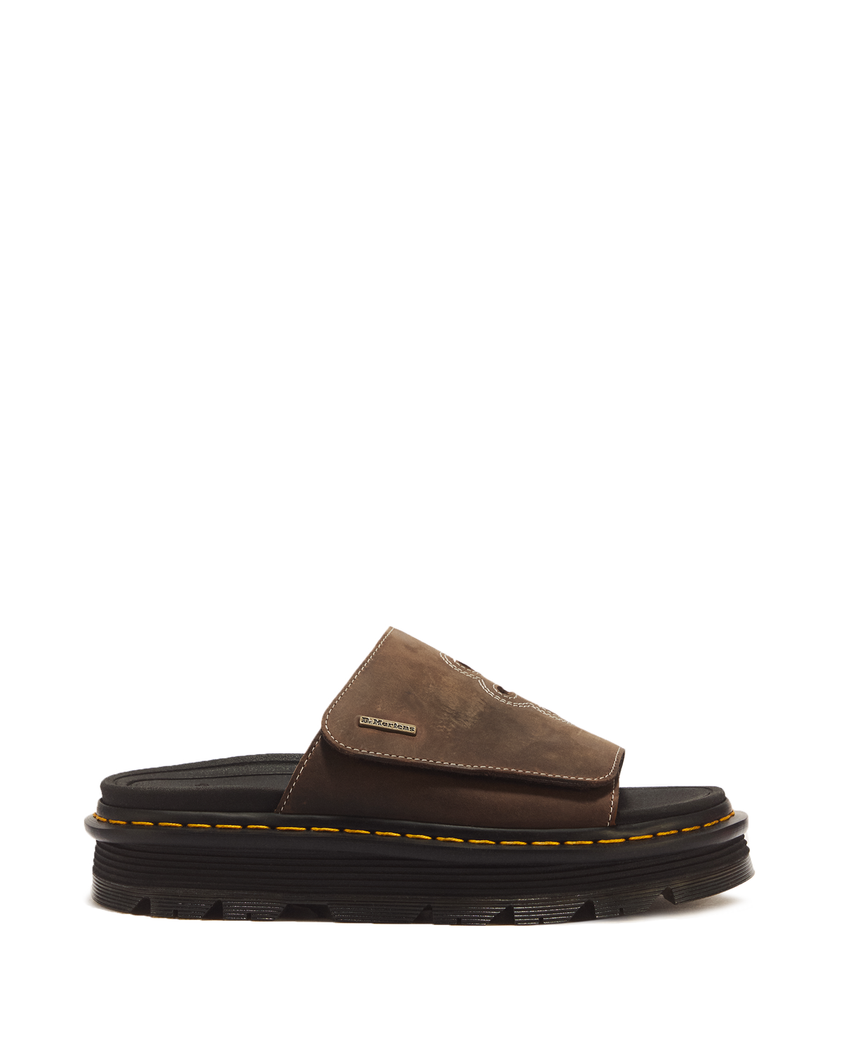 Zebzag Flower Crazy Horse Leather Slides - view 1