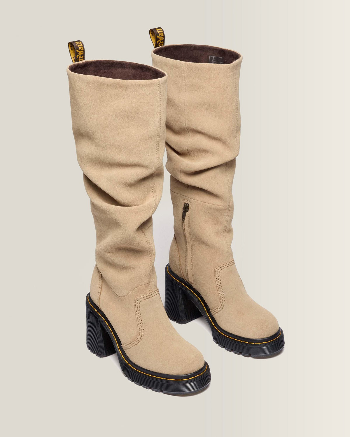 Kasey Suede Knee High Heeled Boots - view 4