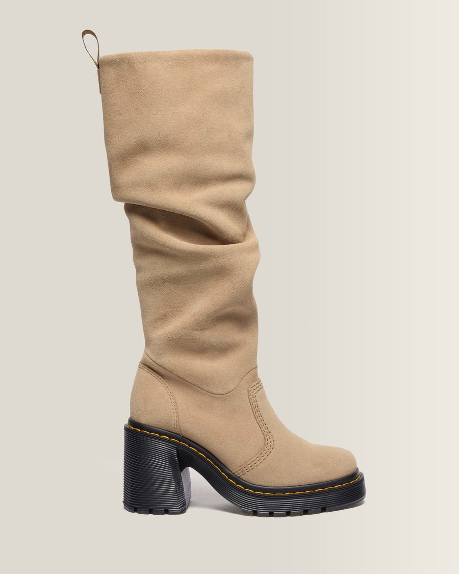 Kasey Suede Knee High Heeled Boots - view 1