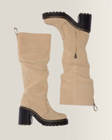 Kasey Suede Knee High Heeled Boots - view 3