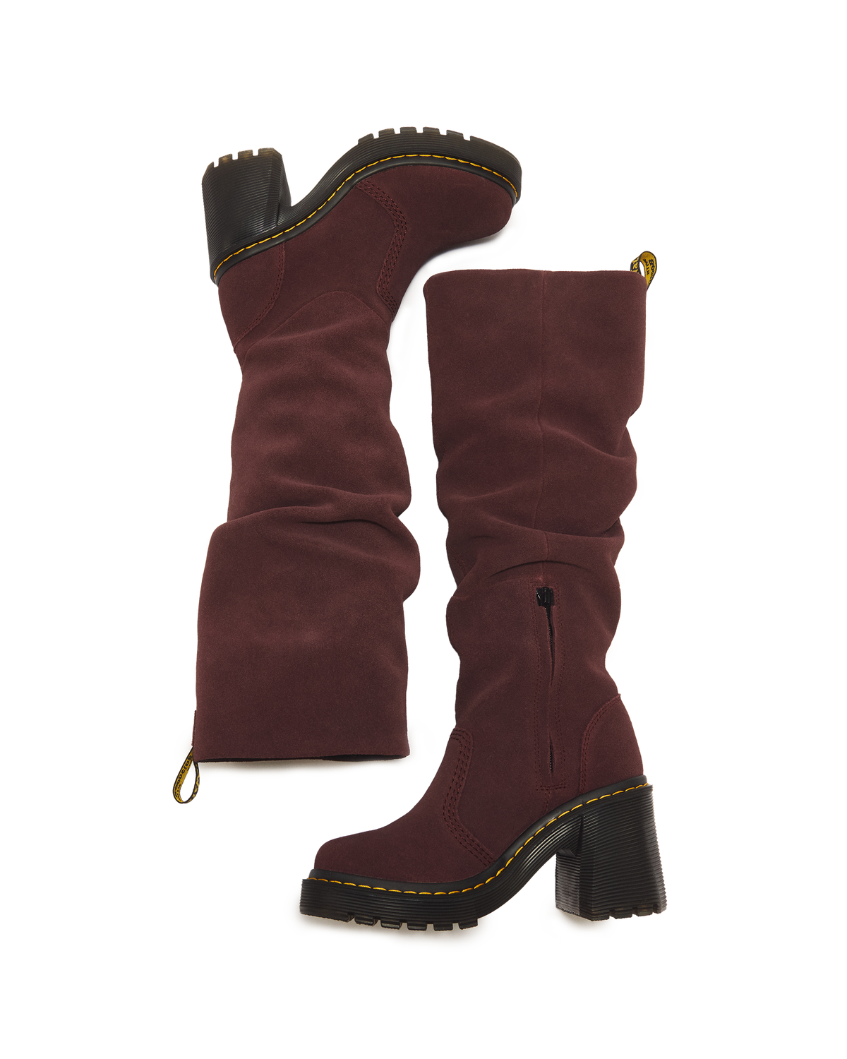 Kasey Suede Knee High Heeled Boots - view 4