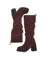 Kasey Suede Knee High Heeled Boots - view 4