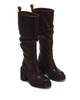 Kasey Kinsley Leather Knee High Heeled Boots - view 5