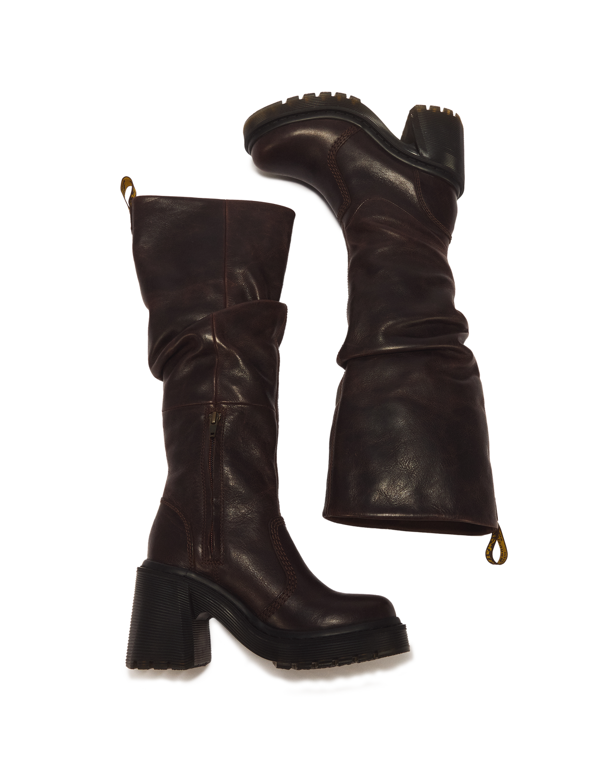 Kasey Kinsley Leather Knee High Heeled Boots - view 4