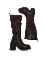 Kasey Kinsley Leather Knee High Heeled Boots - view 4
