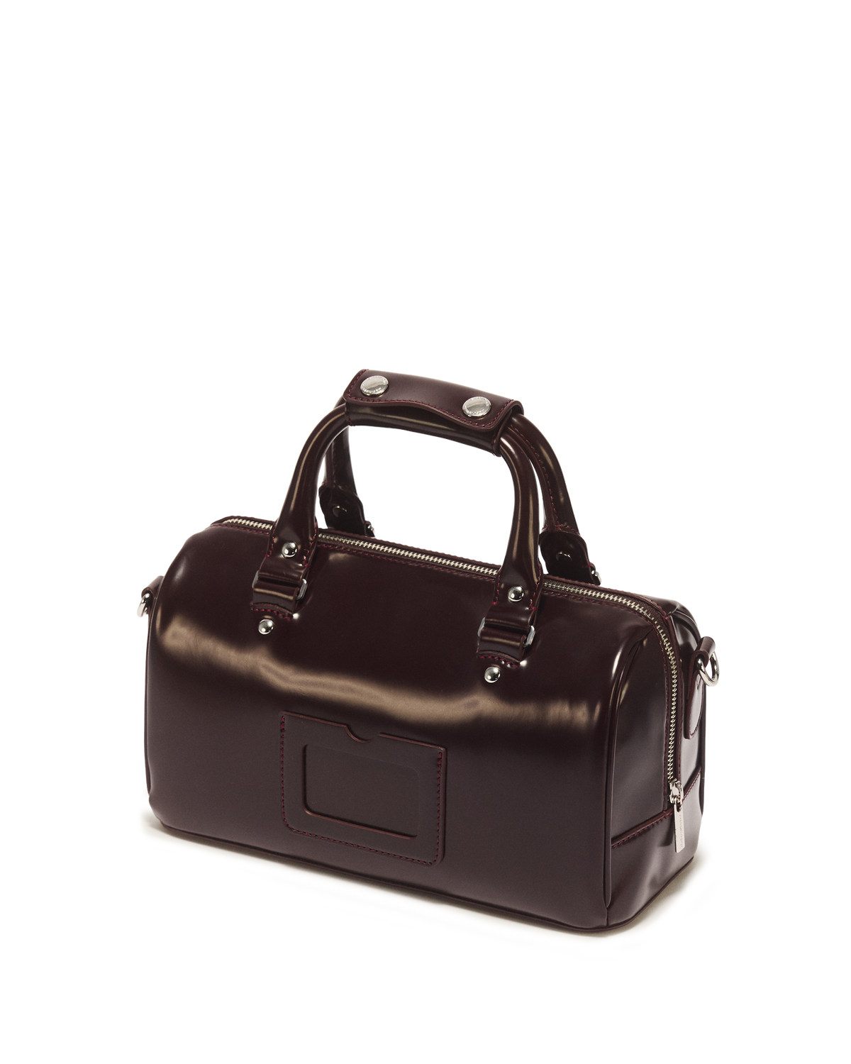 Top Handle Rub Off Leather Bag - view 7