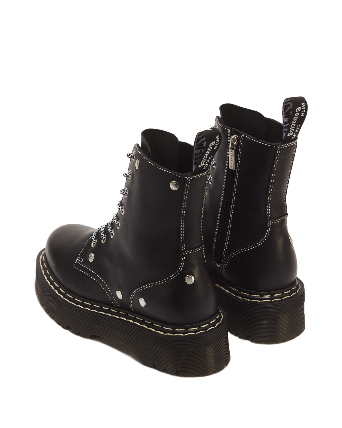 Jadon Monochrome Sendal Leather Platform Boots - view 6