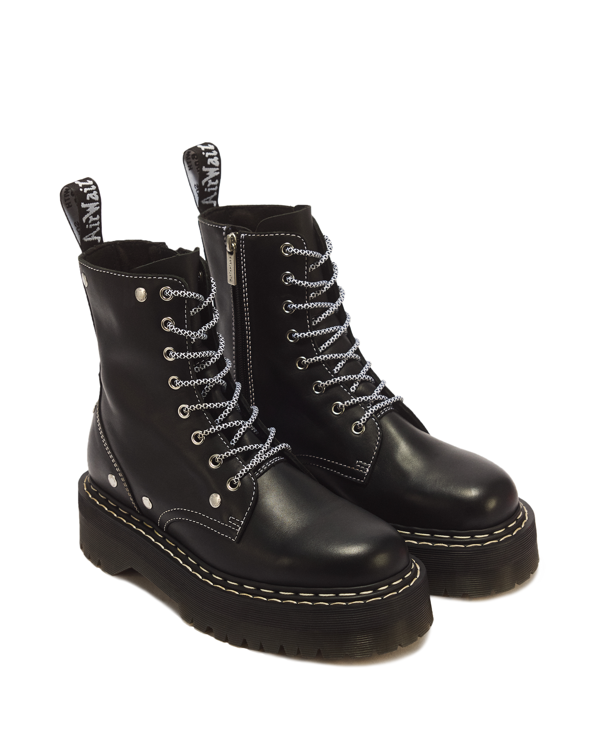 Jadon Monochrome Sendal Leather Platform Boots - view 5