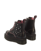 Sinclair Hearts & Stars 8 Eye Leather Platform Boots - view 6